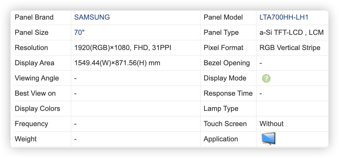 70 inch SAMSUNG TV Panel PRINCIPIO CELL product collection (3)