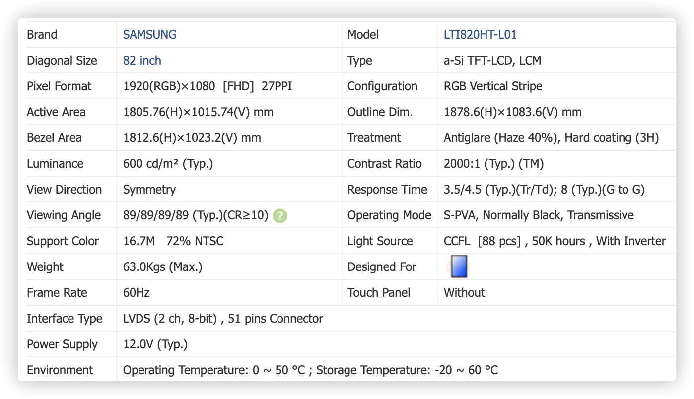८२ इन्चको SAMSUNG TV प्यानल ओपन सेल उत्पादन संग्रह (3)